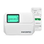 INKBIRD Wi-Fi Smart Sprinkler Controller 8 Zones Indoor/Outdoor Irrigation Timer Free App Monitoring Supports Manual Mode Rain Skip Seasonal Adjustment (EU Plug)