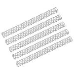 uxcell Compression Spring, 5Pcs 304 Stainless Steel, 4mm OD, 0.2mm Wire Size, 50mm Free Length, Silver Tone