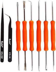 Kaisiking 6 Pcs Double Sided Soldering Assist Aid Repair Tool with 2 Precision Tweezers for Electronics Repair and Soldering