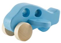 Hape E0050 Little Plane - Wooden Push and Pull Along Airplane Toy - Suitable for 10 months and up