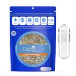 Gelatin Empty Capsules - Capsuline DIY Empty Capsules Size 0 with Unique Lock Technology - Kosher Certified Empty Pill Capsules - Gluten Free & Pure Bovine Gel Capsules - 1000 Count, Clear