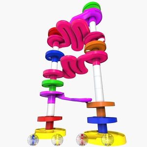 Super Ball Drop Toy, Extra Large Size Activity Tower with Ball Ramp Bridge for Educational and Fun Activity for Toddlers and Children of All Ages - Go, Play Stack and Roll (Super Ball Drop)