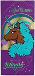 Jay Franco Afro Unicorn Kids Bath Pool Beach Towel - Super Soft & Absorbent 100% Cotton Towel, Measures 28 x 58