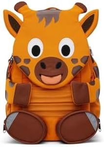 Affenzahn Gran amigo - Mochila de jardín de infancia para niños de 3 a 5 años en el jardín de infantes y mochila infantil para la guardería, Jirafa - Naranja, Talla única