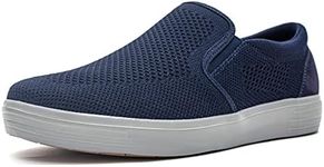 TIOSEBON Men's Mesh Slip on Walking Loafer Shoes Memory Foam Arch Support Resistant Work Drving Tennis Sneaker Navy 11.5 US