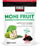 FORCE FACTOR Noni Fruit Chews for Immunity and Skin Health Support, Noni Juice Supplement, Plant-Based Antioxidant Superfood Chews, Gluten-Free, & Vegan, Apple Berry Flavor, 30 Soft Chews