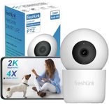 Security Camera Indoor 1296P FreshLink Upgraded 2K Pan/Tilt 345° Motion Tracking, 10M Night Vision,Two-Way Audio, Baby/Pet/Elder Monitor, Onvif Support, Cloud & SD Card Storage, 2.4GHz Only