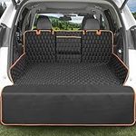 KYG Dog Cargo Liner SUV with Bumper Flap Protector, Waterproof Pet Trunk Cover Oversized 135x230cm Nonslip Cargo Cover Large Pocket, Universal Fit