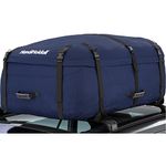 HandiWorld HandiHoldall Large 330 Litres Soft Roof Box; Foldable Weather Resistant Roof Bag with Solid Base; Navy Blue