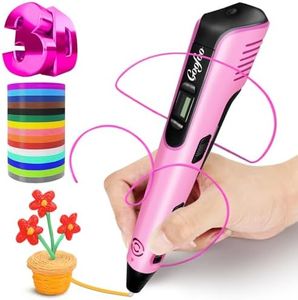 3D Pen for Kids, 3D Printing Pen Printer with 150ft PLA Filament Refills, 3-Dimensional Craft Drawing Art Set, stylo impression enfant 3-D Crayon Pencil Doodler,Gift for Boy Girl Teen 8-12(NP100,Pink)
