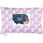 Toddler Pillow with Pillowcase - My Little Dreamy Pillow - Organic Cotton Toddler Pillows for Sleeping, Kids Pillow, Travel Pillows for Sleeping, Mini Pillow, Toddler Bed Pillows (Unicorn)