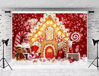 Kate 7x5ft Christmas Backdrop Gingerbread House Candy Decoration Kids Home Party Background Photo Studio Props