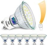 Unikcst GU10 LED Bulbs Dimmable 10W Cool White Spotlight Replaces 100W Halogen Bulbs 1050lm 6000K LED Spot Lights 240V No Flickering,Pack of 6