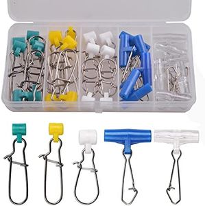 Fishing Sinker Slides Catfishing, Heavy Duty Sinker Weights Connector with Duo Lock Snap Fishing Line Sinker Slider Saltwater Surf Fishing Rigs Catfishing Sliding Rig Bottom Rig Fish Finder Rig