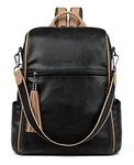 FADEON Backpack Purse for Women, Designer Ladies Vegan Leather Shoulder Bag, Fashion Roomly Travel Backpack Purses