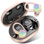 Wireless Earbuds, Bluetooth 5.3 Headphones, 50H+ Playtime Stereo Noise Canceling Headphones with 4 ENC Mic, Sport Ear buds with Earhooks, IPX7 Waterproof Wireless Earphones for Sport/Running/LP