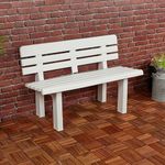 URBN GARDEN 2 Seater Plastic Weatherproof Outdoor Garden Bench Heavy Durable Waterproof Patio Furniture Perfect for Garden Patio Deck or Balcony