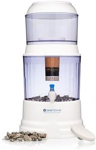 Santevia Gravity Water System Water Dispenser | Alkaline Water Filter | Home Water Filter | Alkaline Water Filter | Filtered Water Dispenser | Water Dispenser Countertop | Chlorine and Fluoride Filter