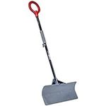 Radius Garden 90311 24" Heavy Duty Manual Snow Push Plow Shovel, Solid, Smoked Grey