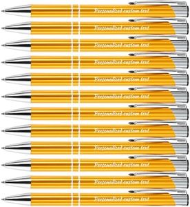 KOLOWKO Personalized ballpoint pen with name or greeting, customized pen, 0.5mm black ink, suitable for men women office school business promotion wedding ballpoint pen gift