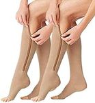 2 Pairs Compression Socks Toe Open 