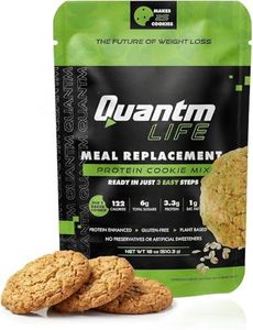 Protein Cookie Mix, Plant-Based Meal Replacement Plan with Hemp Protein, Gluten Free Cookie Mix, Rich in Fiber, No Preservatives or Artificial Sweeteners, 18 oz, 6 Pack 1-Month Supply