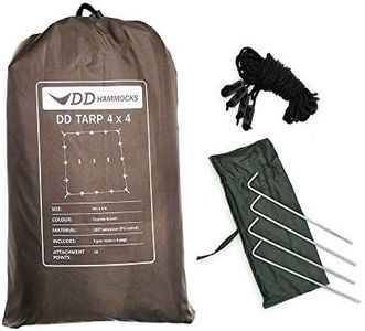 DD Hammocks Tarp 4x4 - Large Weatherproof Tapaulin for Group Camping and Outdoor Bushcraft Shelter