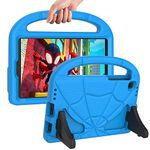 DJ&RPPQ Kids Case for Samsung Galaxy Tab A7 Lite 8.7 Inch 2021, Lightweight Shockproof Kid-Proof Cute Cover with Handle Kickstand for Galaxy Tab A7 Lite 8.7 Inch (SM-T220/T225/T227)-Blue