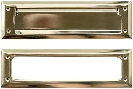 Solid Steel Gold Color | Mail Slot Fits to Most Doors | Outer Size 10 Inches by 3 inches | Set with Front and Rear Piece and Screws | Easy Installation and Long Lasting