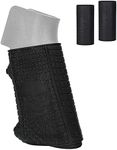 WEGXINNA Universal Tactical Grip Sleeve 2 Pieces Handall Full Size Rubber Grip Glove,Black