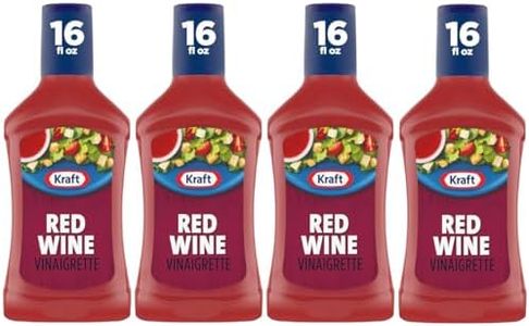 Kraft Red Wine Vinaigrette Salad Dressing, 16 fl oz Bottle, Pack of 4, Bundled With V2U Utensil Set