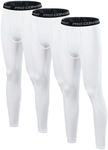 HYCOPROT 3 Pack Men's Compression Pants Athletic Tight,Leggings Base Layer Bottoms for Running Workout Sports Yoga Basketball
