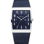 BERING Men Analog Solar Collection Watch with Stainless Steel Strap & Sapphire crystal 16433-307, Blue/Silver, 33 mm