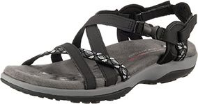 Skechers Women's Reggae Slim - Vacay-40955 Sling Back Sandals, Black Black Blk, 6 UK