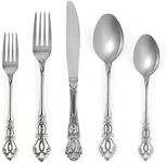 SHEUMNT Retro Silver Silverware Set