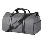 Syeeiex Garment Duffel Bag, 60" Travel Dress Carrier, Convertible Garment Bag, Carry On Suit Bags for Men Women with Shoulder Strap, 2 in 1 Travel Holdall with Shoe Compartment, Dark Grey