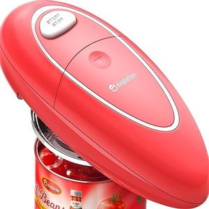 Electric Can Opener, One-Touch Automatic Can Opener with Smooth Edge, Battery Operated Handheld Can Opener for All Can Sizes, Best Kitchen Gadget for Seniors, Arthritis, and Weak Hands, Gifts (Red)