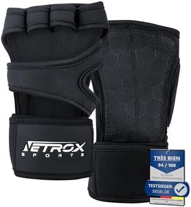 NetroxSports - Gants Musculation - Gant de Sport Antiderapant - pour Fitness, Crossfit, Halterophilie, Workout, Gym, Powerlifting - Gymnastique Gloves - l'Haltérophilie et la Gym - Femme et Homme