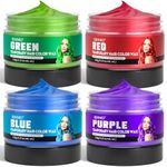 RIHAKO Hair Color Wax Set Temporary Hair Wax Set For Halloween,DIY Hairstyle, Cosplay, Party,Christmas,Masquerade,Nightclub-Hair Wax Color Hair Coloring Wax Mud,Gifts for Men, Women, Kids