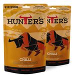 Hunters Biltong – Chilli Beef Biltong, 500g Pack of 2 x 250g High Protein, low fat, Thin Tender Slices of authentic Beef Biltong, beef Jerky, Gluten & MSG Free, Convenient Snack