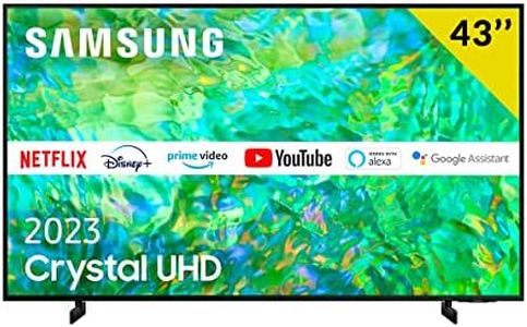 SAMSUNG TV Crystal UHD 2023 43CU8000 - Smart TV de 43", Procesador Crystal UHD, Q-Symphony, Gaming Hub, Diseño AirSlim y Contrast Enhancer con HDR10+