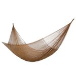 NOVICA Hand Woven Portable Outdoor 2 Person Nylon Mayan Hammock, 'Glowing Bronze' (Double)