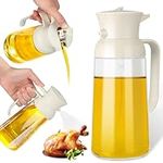 MOCOBO Oil Spray Bottle, Oil Dispenser and Vinegar Sprayer with 3 Replaceable Nozzle 16.9oz/500ml Glass Cooking Oil Preparation Dispensers (Oil Sprayer2-1 500ml)