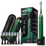 Wagner Stern Emerald Green Edition ultrasonic whitening Electric Toothbrush Features Five Brushing Modes, Eight Soft Brush Heads, and a Luxurious Travel case.