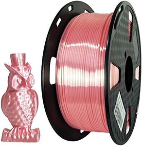 Silk Pink PLA Filament 1.75mm 3D Printing Filament 1KG 2.2 LBS Spool Shine Silky Glossy Metallic Metal Rose Gold Shiny PLA Filament CC3D Silk PLA Filament