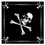 ROTHCO Bandana, Black W/Jolly Roger, 22-Inch