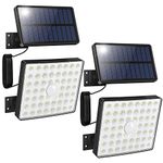 Solar Security Lights Outdoor Motion Sensor, [4Modes/54LED] Solar Lights Outdoor Garden, IP65 Waterproof Solar Powered Outdoor Lights, PIR Solar Wall Lights for Shed Fence Yard Garage Door, 2 Pack