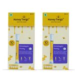 Honey Twigs Himalayan Multi Floral Honey,100% Natural Pure Honey,160Gms (20 Single Sachets-80G X 2 Packs)|Grade A Himalayan Honey-Traceable Source|Zero Additives|Zero Added Sugar|Immunity Booster