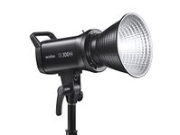 GODOX SL100BI Bowens Mount LED Video Light, 100W CRI96+ TLCI97+ 2800K-6500K, 32100Lux@1m, 11 Lighting Effect, APP Bluetooth Control, 120°Beam Angle, Intutive User Interface, Compact Size, Black