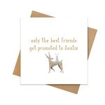 Manta Makes Best friend promoted to auntie card | baby announcement pregnancy announcement cards | baby due card woodland cute (Best friends get promoted to Auntie)